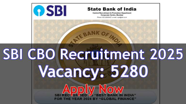 SBI CBO Recruitment 2025